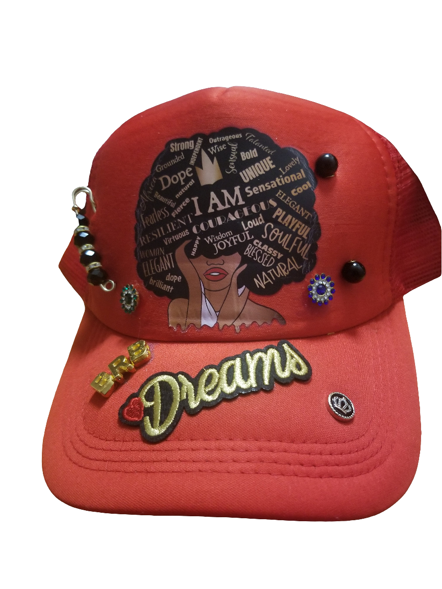 Brooks red trucker BRB hat