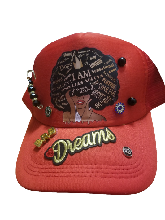 Brooks red trucker BRB hat