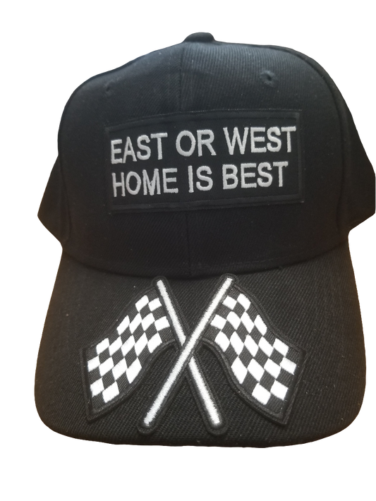 Black East or West baseball cap