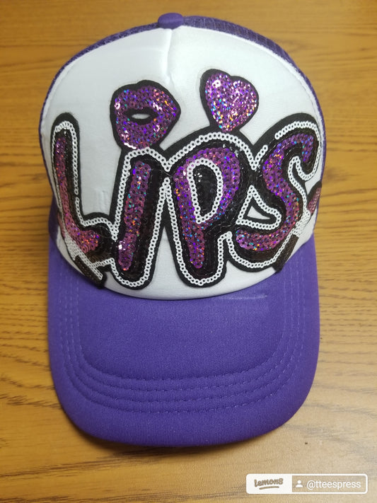 Purple Lips Trucker Hat